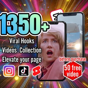 1350+ Viral Hooks Video Collection | Editable TikTok, Instagram Reels & YouTube Shorts for Social Media Growth