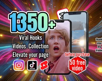 1350+ Viral Hooks Video Collection | Editable TikTok, Instagram Reels & YouTube Shorts for Social Media Growth
