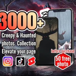 3000+ Creepy Haunted Photos Collection | Viral Instagram Posts, TikTok Videos, YouTube Shorts | Digital Download