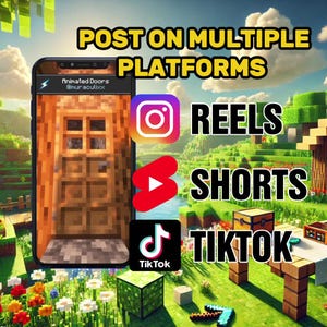 1300+ beheerde Minecraft-video's voor TikTok, YouTube-shorts, Instagram-reels | Bewerkbare CapCut- en canva-sjablonen afbeelding 4