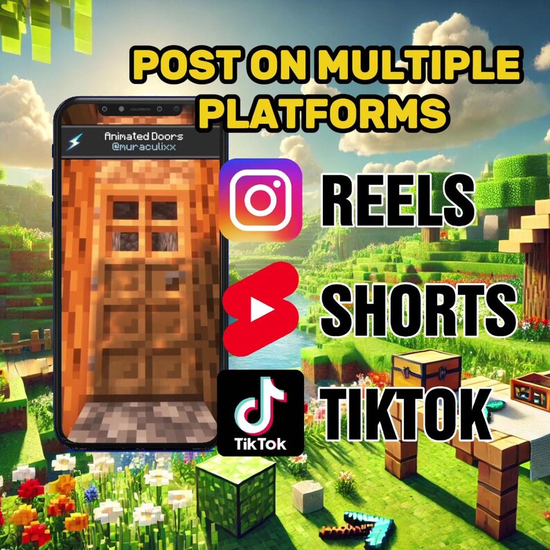 1300+ beheerde Minecraft-video's voor TikTok, YouTube-shorts, Instagram-reels | Bewerkbare CapCut- en canva-sjablonen afbeelding 4