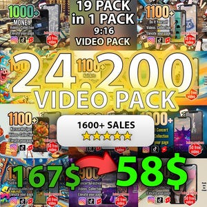 24200+ Viral Video Bundle | TikTok Reels Shorts CapCut DFY Content | Gaming, Fashion, Nature, Food, Satisfying Videos | digital download