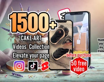 1500+ Viral Cake Videos for TikTok, YouTube , Instagram Reels – Editable Digital Collection for Content Creators and Social Media Growth
