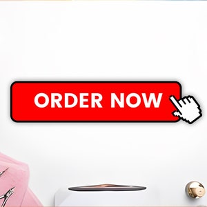 May include: Red button with white text that says "ORDER NOW" and a white cursor icon pointing to the button.