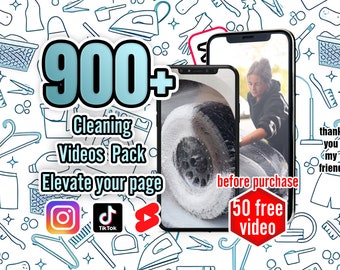 Mejore sus redes sociales con más de 900 videos de limpieza premium / TikTok, YouTube Shorts, Instagram / Influencers de contenido viral - descarga digital
