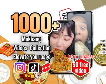 Elevate Your Social Media with 1000+ Mesmerizing Mukbang & ASMR Videos - TikTok, YouTube Shorts, Instagram and Twitter X | For Influencer