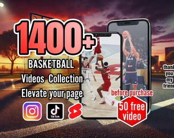 1400+ Basketball Clips: Perfect for TikTok, Reels, Shorts & Stories! Viral dunks, tricks edits. Elevate your social media game today!