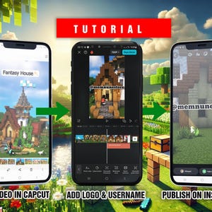 1300+ beheerde Minecraft-video's voor TikTok, YouTube-shorts, Instagram-reels | Bewerkbare CapCut- en canva-sjablonen afbeelding 5