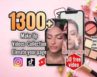 1300+ Instagram-reels, TikTok, YouTube-videocollectie shorts: virale content, make-uptips, creatieve achtergronden voor influencers en artiesten