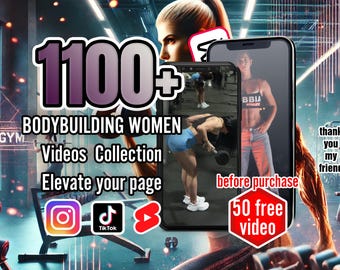 1100+ Women Fitness Video | Viral Workout Reels, Gym Training Shorts, Social Media Content for TikTok, Instagram, YouTube | Digital Download