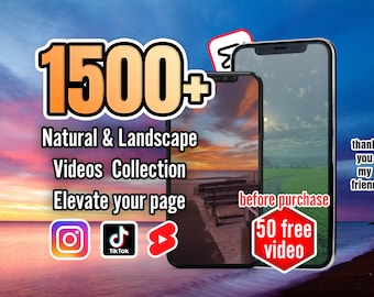 1500+ Landscape Video Collection for TikTok, YouTube Shorts, Instagram Reels - Viral Video Content Package for Social Media Managers
