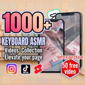 1000+ Keyboard ASMR Videos for Social Media - Instagram Reels, YouTube Shorts, TikTok Clips, Digital Download
