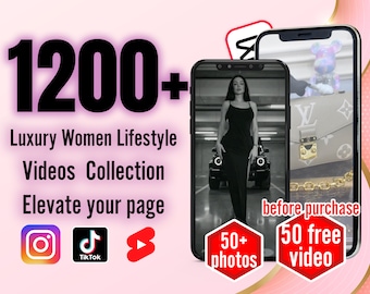 Sumérgete en la opulencia: eleva tu presencia digital con más de 1200 vídeos de alta calidad sobre el estilo de vida de las mujeres: glamour, coches, relojes, aviones
