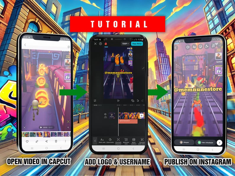 1500+ Subway Surfers and Mobile Game Clips | Viral TikTok & YouTube Shorts | Editable CapCut Templates | Digital Download image 4