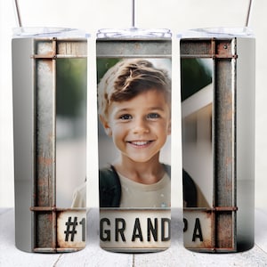 Opa Foto Tumbler PNG, Sublimation Design, Opa Tumbler PNG Foto Vorlage, Tumbler Wrap 20oz Skinny Vatertag PNG Datei herunterladen