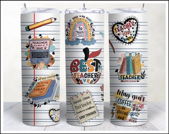 Teacher Appreciation 20oz Tumbler Sublimation Design (PNG)