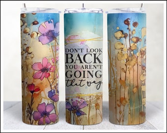 Conception de sublimation de gobelet floral, citation inspirante PNG (téléchargement numérique)
