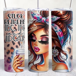 IDGAF, Funny Tumbler PNG, 20oz Skinny Tumbler Sublimation Designs Tumbler PNG File Digital Download, Sarcastic Quotes Tumbler Designs