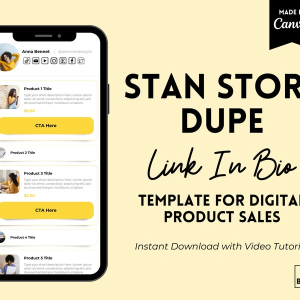 Bio Template - Etsy