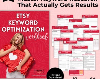 Etsy SEO Keyword Workbook: Small Business Guide (PDF Download)