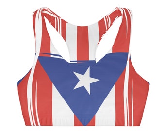 Soutien-gorge de sport sans couture à double doublure (AOP) pour fille