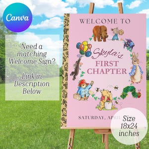 Editable Little Golden Book Invitation, Storybook Birthday, Canva Template, Instant Download, Printable Invite image 4