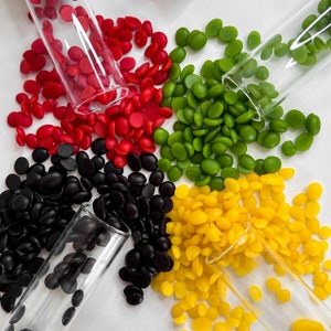 0,45 kg Bio-Bienenwachsgranulat, 4 Farben, Kosmetikqualität