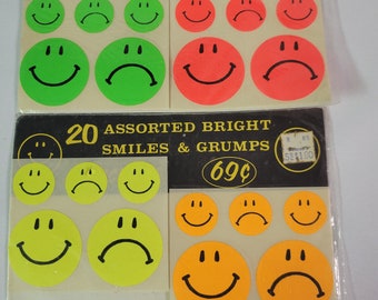 FREE SHIPPING* Smiley faces only available!  Vintage stickers scratch sniff ziggy strawberry shortcake care bears rainbow fish scented