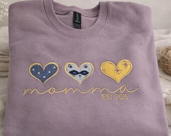 Mama Sweatshirt | Memory Sweatshirt from Baby Clothes | Mom Keepsake Shirt  Baby Clothes Memory Shirt | Custom Keepsake | Mother Memory Gift