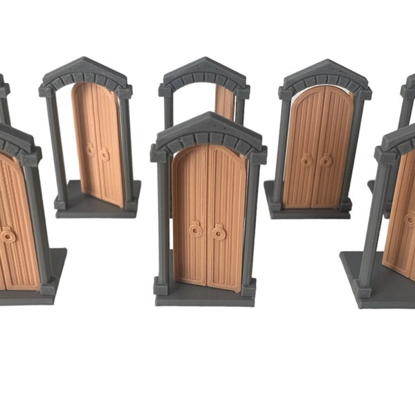 8 miniature doors, heroquest, dungeons of dragons and more. Scale 28mm