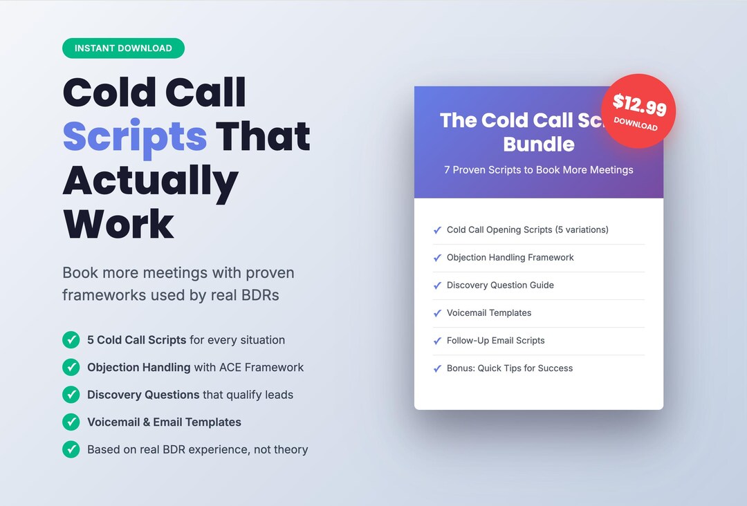 Cold Call Script Types Cold Call Script Bundle - Etsy