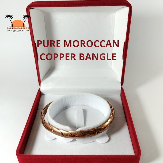 Pure Copper Healing Bracelet,Medical id Cuff Copp… - image 1