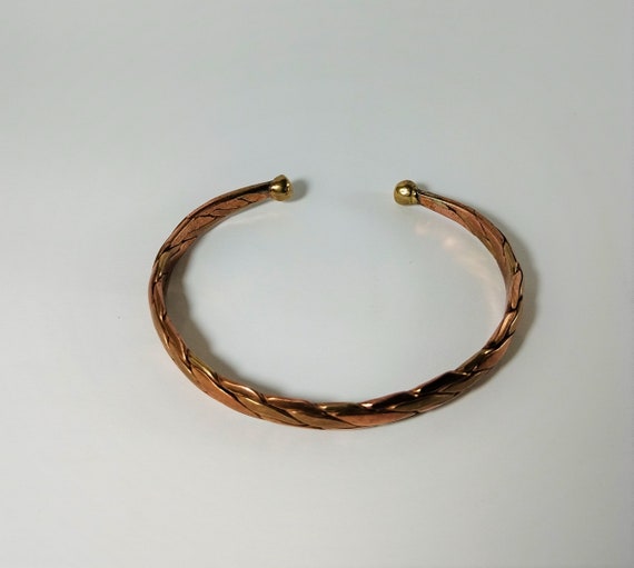 Pure Copper Healing Bracelet,Medical id Cuff Copp… - image 8