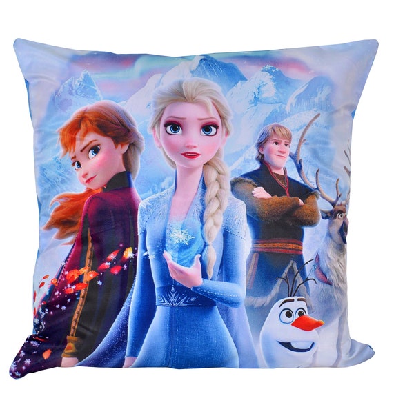 Federa per cuscino ispirata a Frozen Anna ed Elsa 40x40 cm (16x16 pollici) - Kissenbezug, Dekokissen, federa decorativa per la cameretta dei bambini e regali