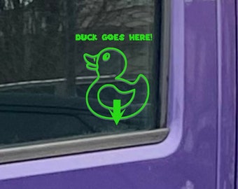 Duck Here Vinyl Sticker