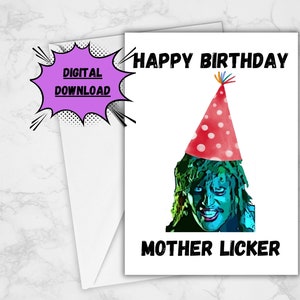 Oude Gregg verjaardagskaart Download eenvoudig afdrukbare kaart met oude Gregg moeder Licker offerte verjaardagskaart grappige citaten PDF-kaart voor hem voor haar