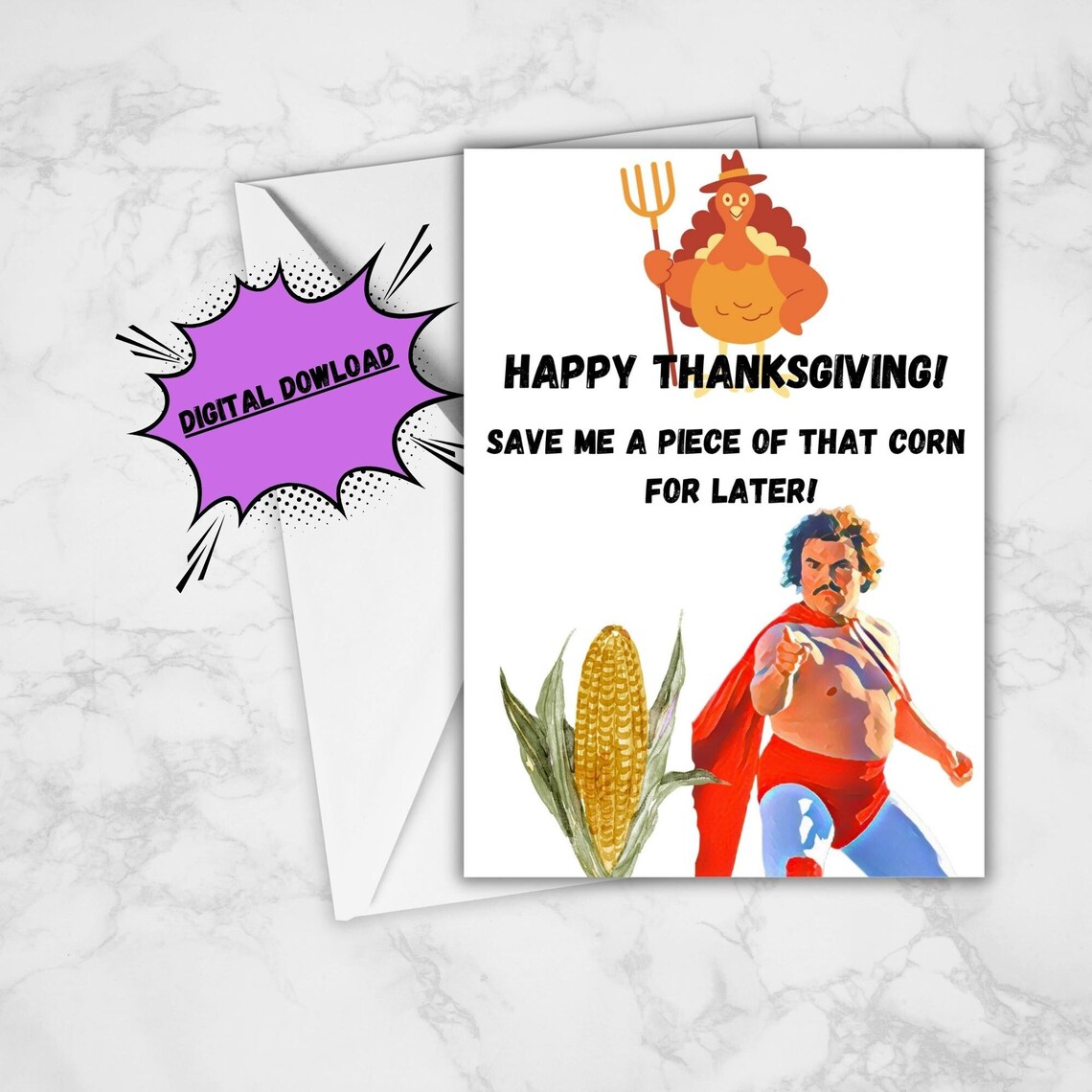Happy Thanksgiving Card Nacho Libre Card Download Easy Printable Card ...