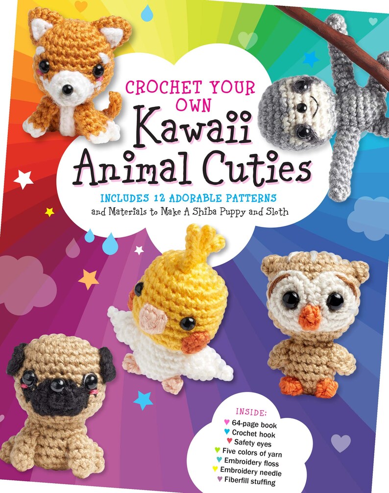 Crochet Your Own Kawaii Animal Cuties Includes 12 Adorable Etsy