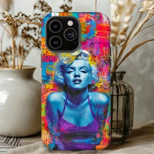 Marilyn Monroe Pop Art Tough Case, Vintage Art case, Nostalgic Glamour case, Style Icon, Samsung S24 S25, iPhone 15 16 pro max, Pixel 8 9