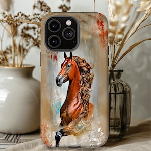 Mustang Horse Tough Phone Case, Rustic Country Charm, Horse Lovers case, Country Girl, western iPhone, Galaxy S & Pixel case, gift for
