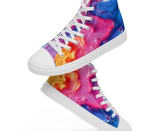 Chuck Taylor style Women’s high top canvas shoes, custom sneakers for girls, Back to school shoes, trendy shoes for her, gift for girls.
