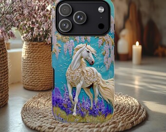 Horse Tough Phone Case, Country Aesthetic, Horse Lovers Gift, Country Girl, Western iPhone 16 17 pro Max, Galaxy S 24 25 26 Ultra, Pixel