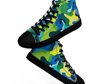 Chuck Taylor style Women’s Camouflage high top canvas shoes, Camo sneakers, Back to school sneakers, girls high tops, gifts for girls