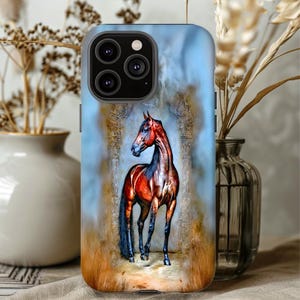 Mustang Horse Tough Phone Case, Rustic Country Charm, Horse Lovers case, Country Girl, western iPhone, Galaxy S & Pixel case, gift for