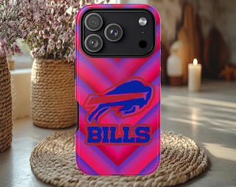 Buffalo Bills Pink Tough Case für Sportfans, NFL Zubehör, Geschenk für Football-Liebhaber, Galaxy S 23 24 25 26 ultra, iphone 15 16 17 pro