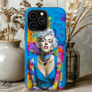 Marilyn Monroe Pop Art Tough Case, Vintage Art case, Nostalgic Glamour case, Style Icon, Samsung S24 S25, iPhone 15 16 pro max, Pixel 8 9
