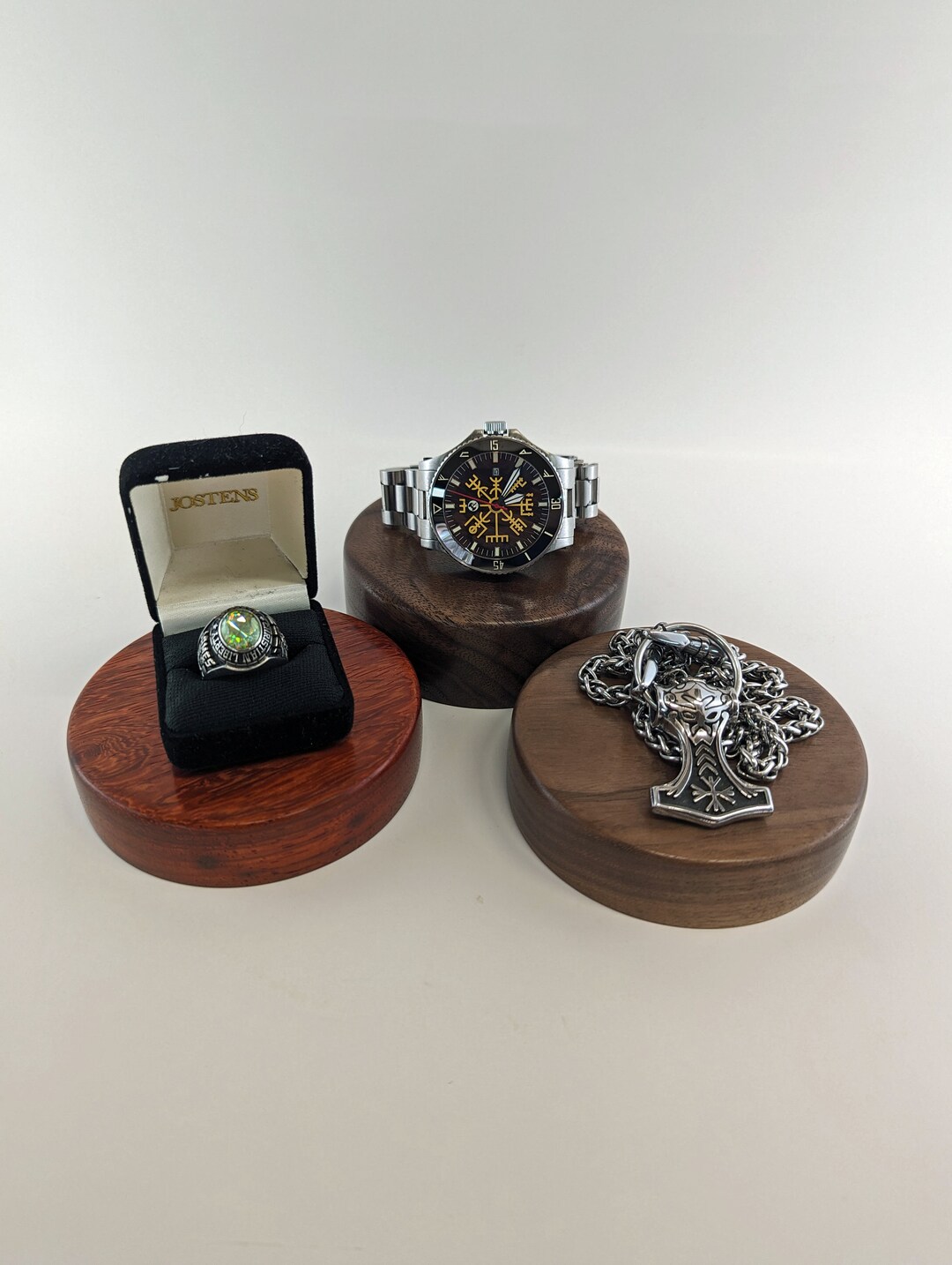 Jewelry Riser, Walnut, Cherry, Purple Heart, Padauk, Round Riser, Wood ...