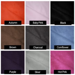 Premium Faux Suede Polyester Fabric Upholstery Soft Furnishing Material 225gsm - 150cm Wide