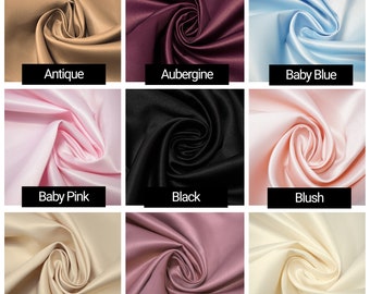 Matte Duchess Bridal Satin Fabric for Dressmaking Wedding Quilting Sewing - 150cm Wide