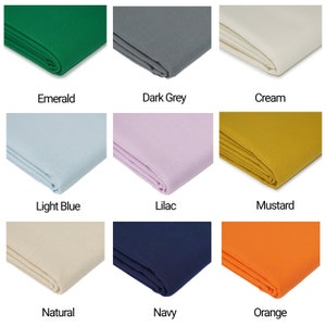 100% Cotton Fabric Material By The Metre Plain Colours Fat Quarters - 150cm Wide